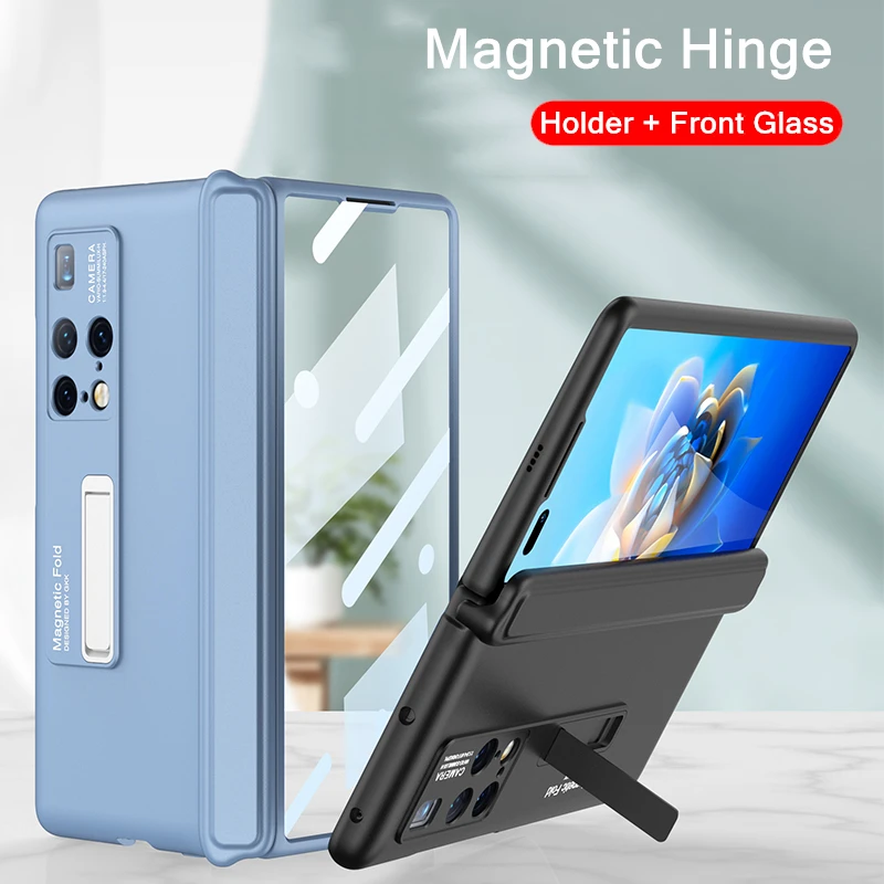 

Роскошный 360 полноразмерный чехол для Huawei Mate X2, чехол с магнитными петлями для Huawei MateX2, Твердый чехол с полной защитой для ПК