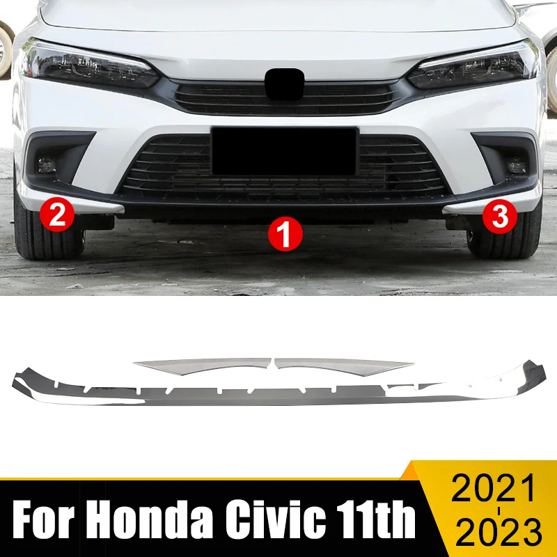 

For Honda Civic 11th Gen 2021 2022 2023 Car Front Bumper Lip Body Kit Spoiler Splitter Bumper Canard Lip Splitter Accessories