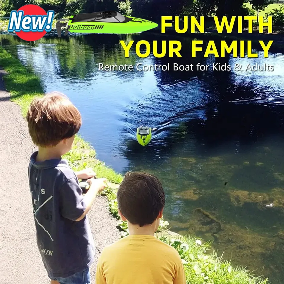 

Скоростные радиоуправляемые лодки 15 + миль/ч, 2,4 ГГц, гоночные лодки, летние уличные водные игрушки, лодка с дистанционным управлением для бассейнов и озер