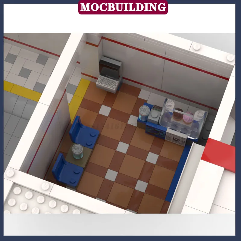 Модель города больницы строительный блок сборка скорой помощи MOC Коллекция