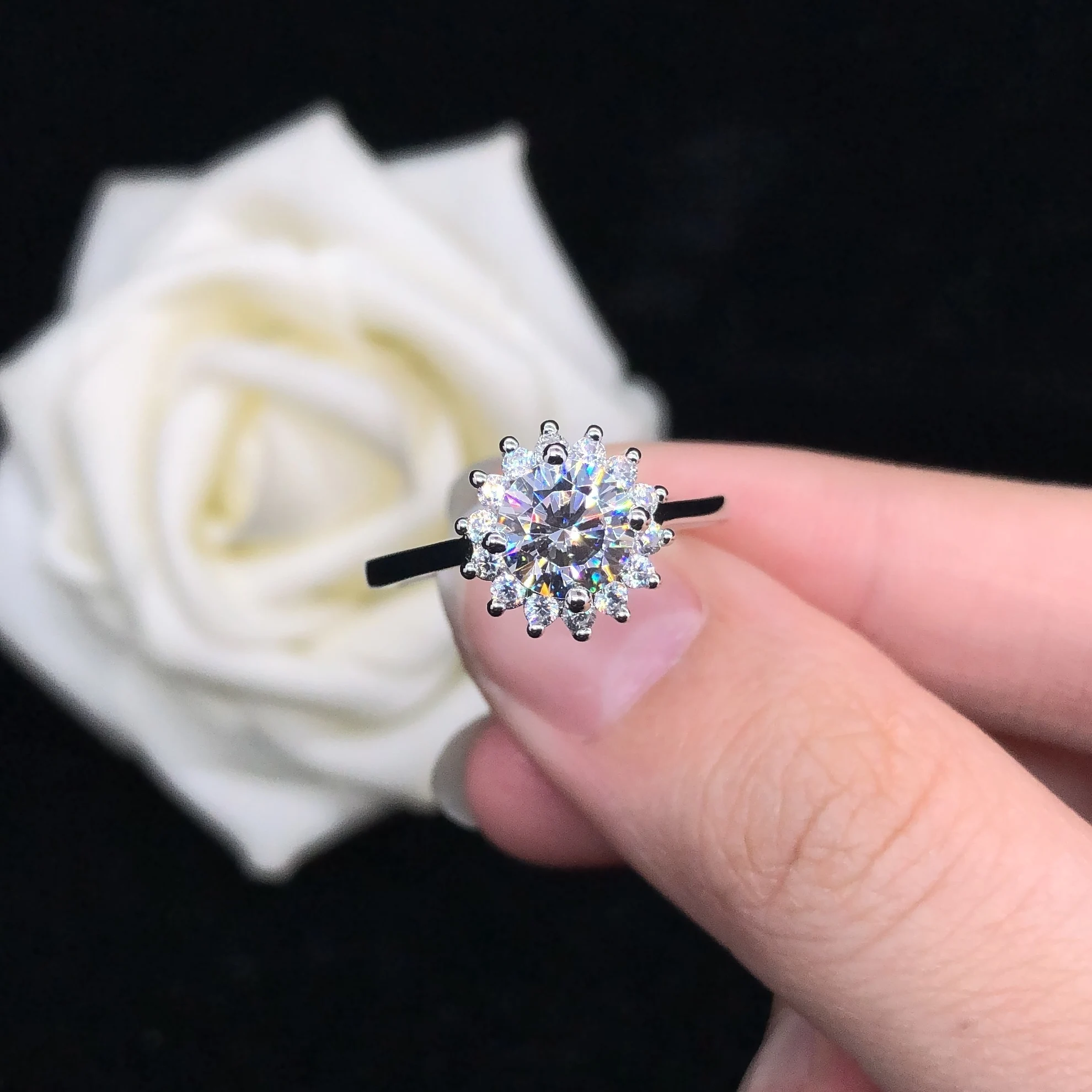 

Специальное предложение, классическое обручальное кольцо 1Ct 6,5 мм D с муассанитом, однотонное свадебное Платиновое брачное ювелирное издели...