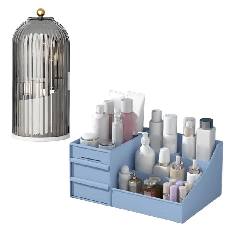 

Grid Storage Rack Household Storage And Collection Tools Desktop Storage Rack Dust-proof Makeup Brush Storage Tube Drawer Type