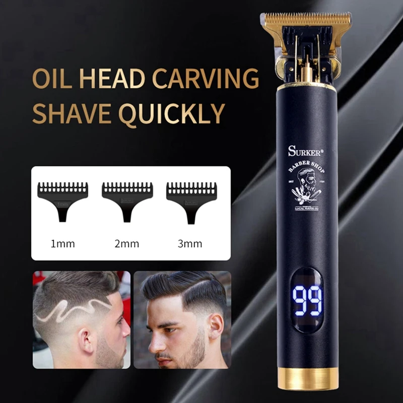 

SURKER Electric Hair Cutting Machine Rechargeable T9 Hair Clipper Man Shaver Trimmer For Men Barber Professional Beard Trimmer