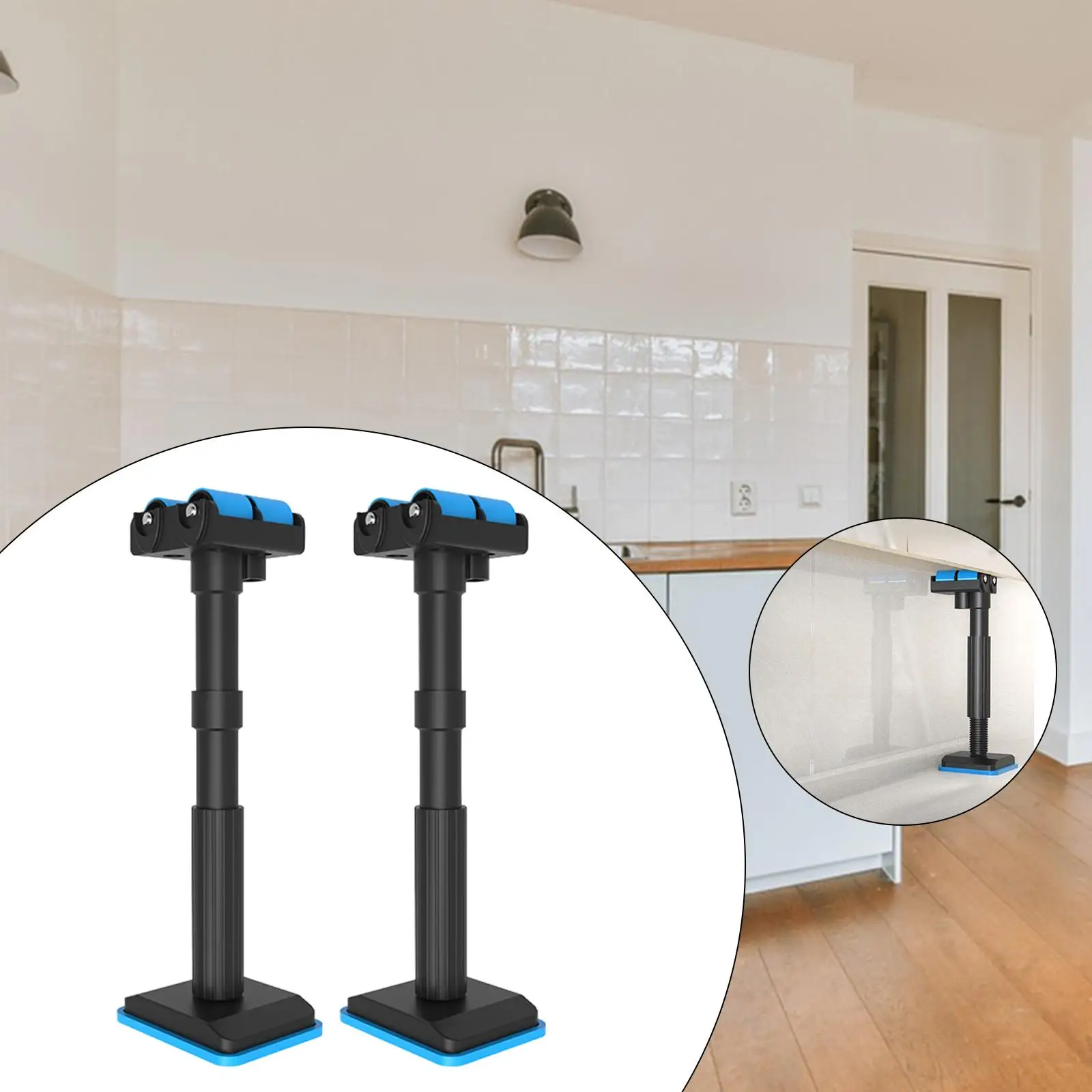 

Опора для установки двери шкафа в ванной комнате, телескопические Подъемные Инструменты, противоскользящий кронштейн, экономия труда для шкафа в ванной комнате