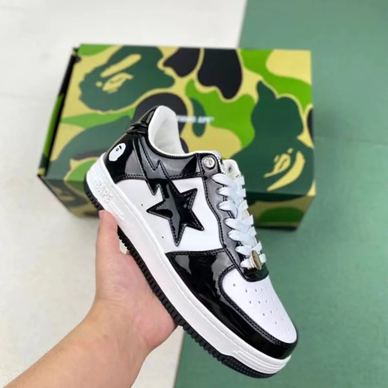 

With Box 2023 Bape Sta 1:1 men women outdoor sports shoes Ape Head BATHING STAR breathable skateboard casual Low walking Shoes