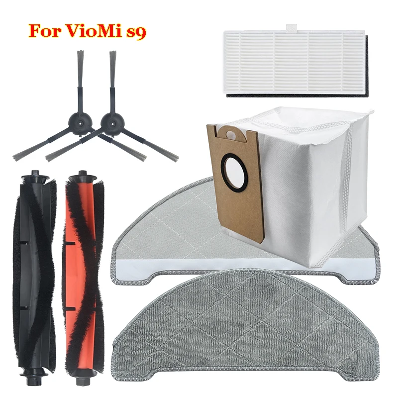 

Main Brush Side Brush Hepa Filter Dust Bag Mop Cloths Accessories For VioMi s9 Robot Vacuum Cleaner Replacement Spare Parts