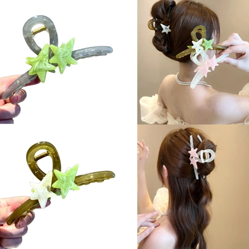 

Colorful Star Hair Claw Clips Hair Jaw Clips Summer Princess at Large