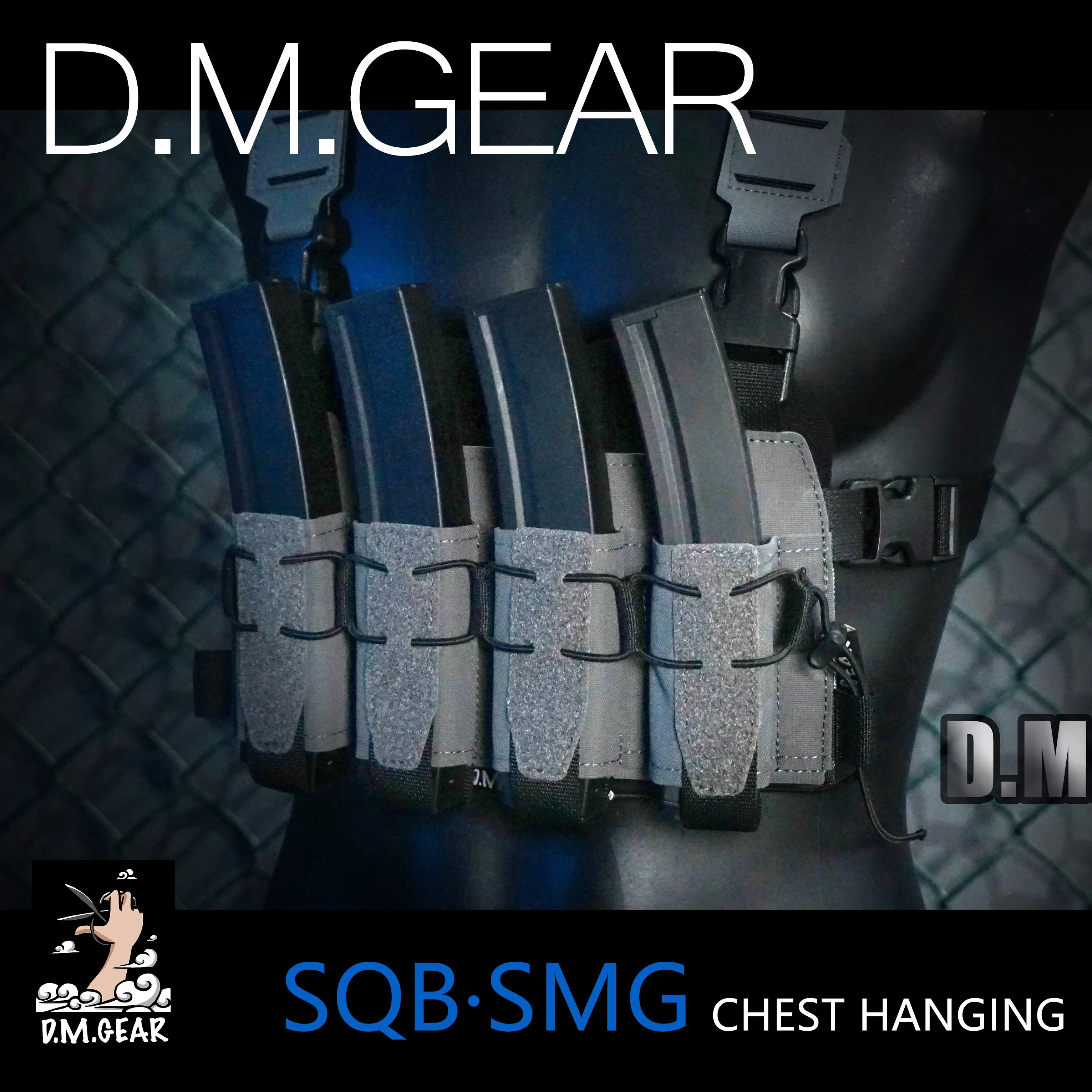 

DMGear 9MM Military Fan Outdoor Quadruple Multi-function Kit SQB Personality End Camouflage Tactical Chest Hanging