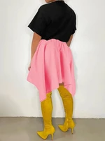 womens 2022 summer rave festival clothing irregular pleated mini skirt fashion sexy high waist bandage skirts for