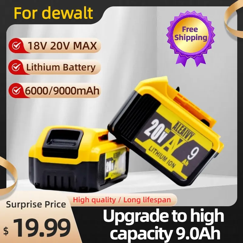 

Сменный аккумулятор для Dewalt DCB200, 20 в, Ач/6,0 Ач/9,0 Ач, совместимый с инструментами Dewalt 18 В/20 в, аккумулятор и зарядное устройство