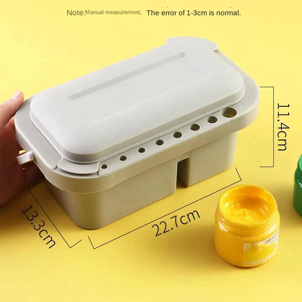 Многофункциональный портативный ящик для хранения кистей художников с крышкой и