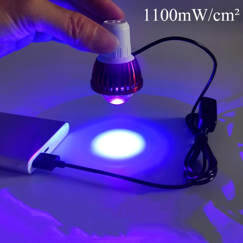 

USB UV Lamp 395nm 365nm 405nm Ultraviolet LED For PCB Green Oil Solidify Screen Phone Repair Welding UV Glue Nail Manicur DC5V