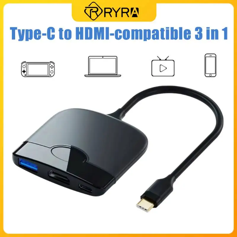 

RYRA USB 3,0 концентратор 3 в 1 4K видео конвертер переносная док-станция TV адаптер подходит для переключателя Type-C к совместимому