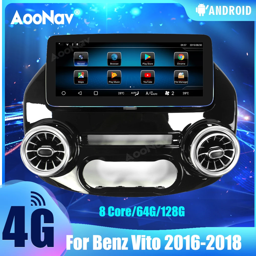

Автомагнитола 2 Din 128G для Benz Vito 2016-2018, система Android, сенсорный экран, GPS-навигация, Авторадио, мультимедийный плеер