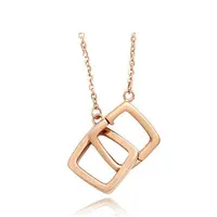 Women 18K Solid Gold Clavicular Necklace Fancy Rhombus 18 Carat Pure Real Genuine Gold AU750 Charm Pendant Necklace Girl