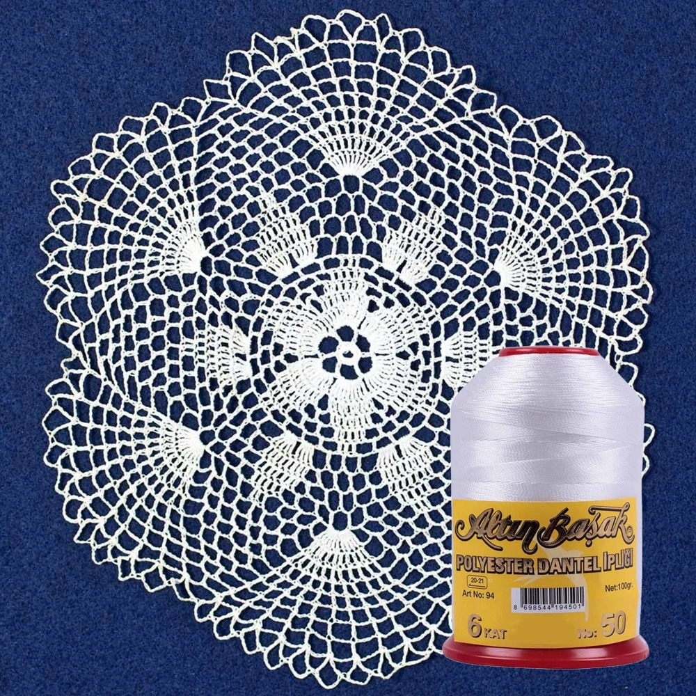 Кружевная пряжа высшего качества № 50 100 г 6 шт. Скатерть из полиэстера занавеска