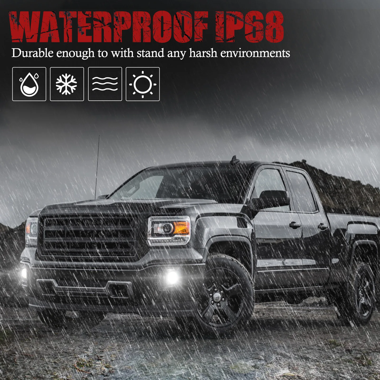 

Brighten Up Your GMC Sierra 1500 with LED Angel Eye Fog Light, 5500K Bulbs