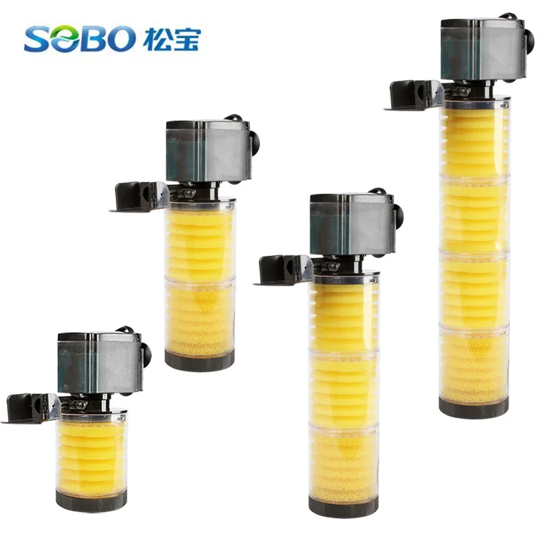 

SOBO 10W-30W Air Pump Submersible Air Compressor For Aquarium Biological Aquarium Internal Filter Pump With Sponge For Fish Tank