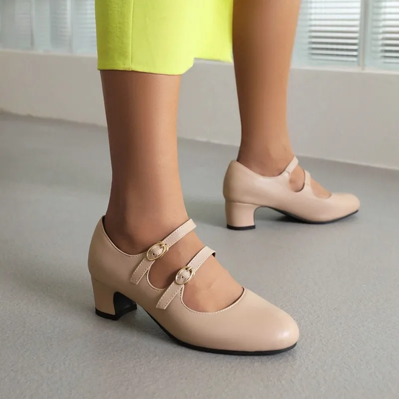 

Туфли женские демисезонные с круглым носком, на среднем каблуке, размеры 34-43