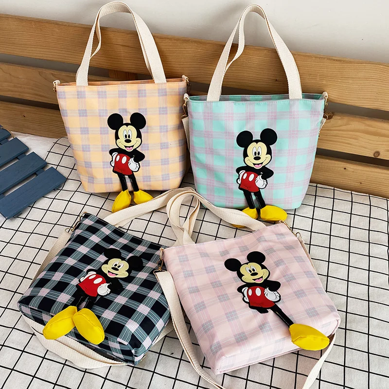 

Disney Cartoon Mickey Mouse Canves Shoulder Bag Children's Handbag Bag School Bag Girls Canvas Donald Duck Tote Bag