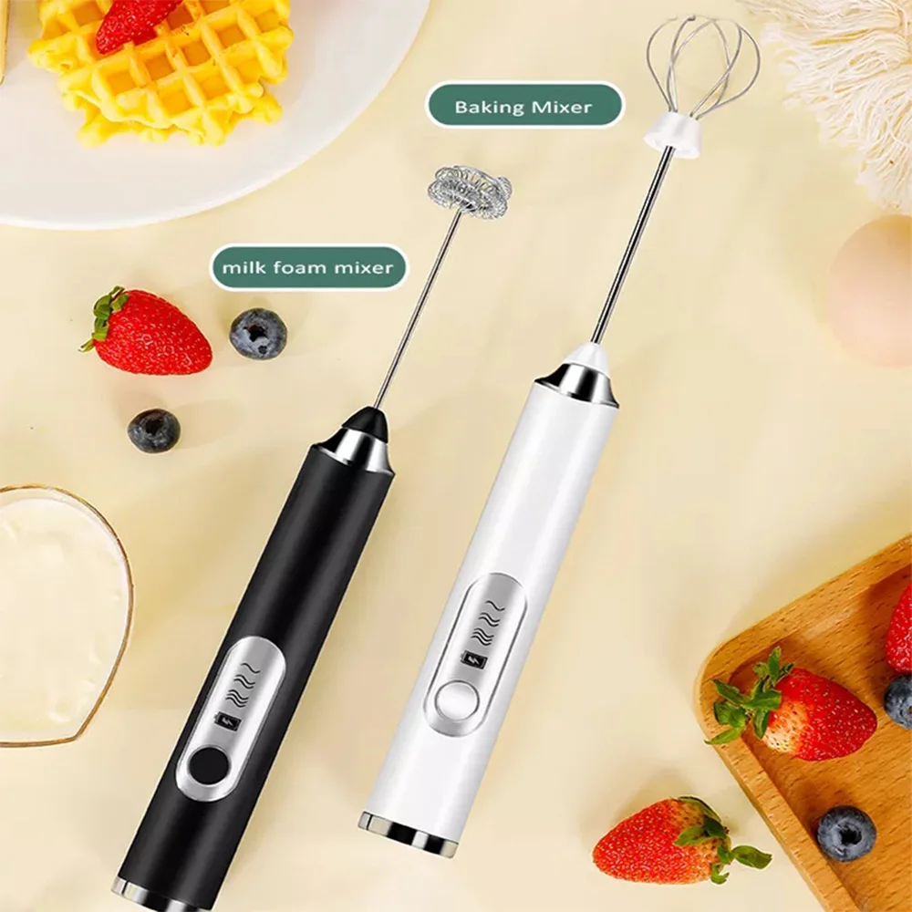 Электрический миксер Capuccilo для молока, портативный, 3 скорости, регулируемый блендер