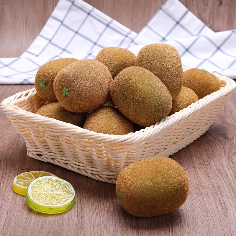 

5pcs Simulated Kiwifruit Fake Fruit Foam Model Home Display Decoration Artificial Fruit Fake Kiwi Fruit Ornaments Photo Props