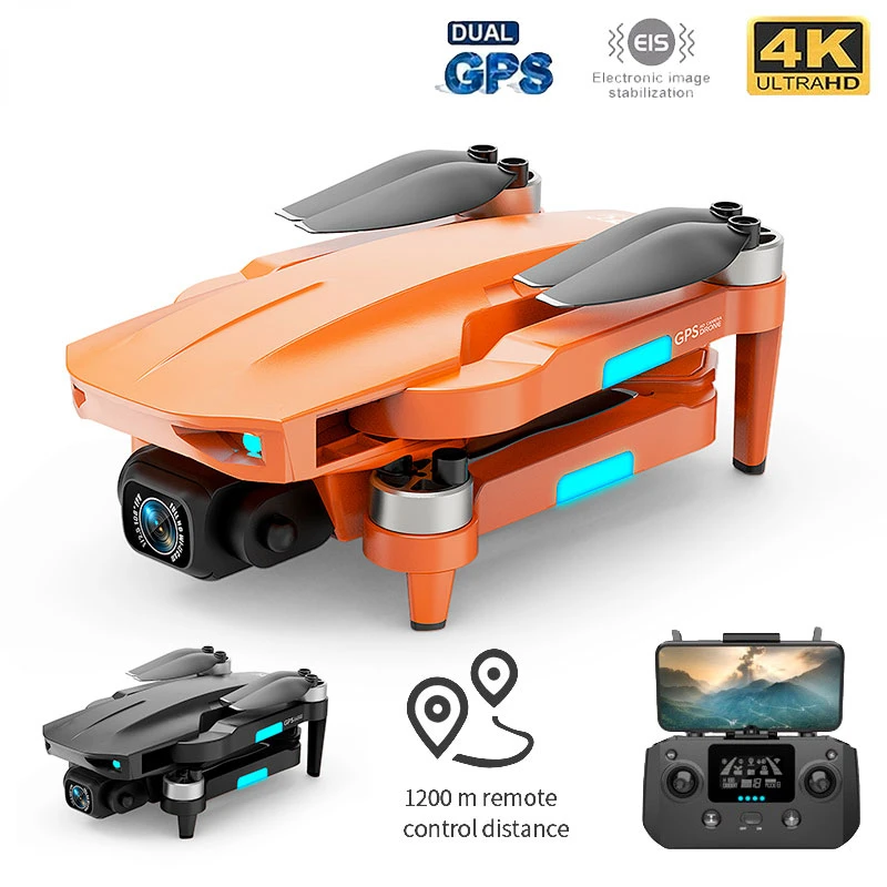 Купи GPS FPV 1.2Km Drone 4K Professional Dual HD Camera Aerial Photography Brushless Motor Foldable Quadcopter Toys за 4,739 рублей в магазине AliExpress