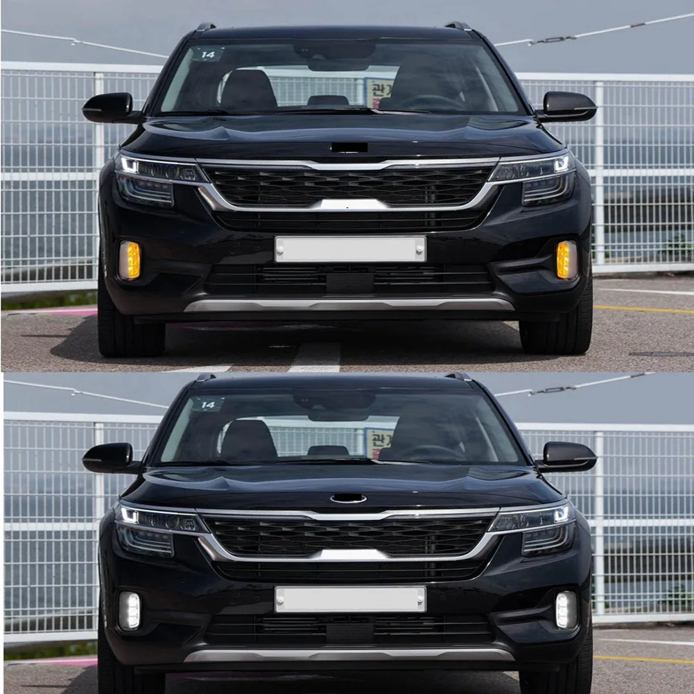 Автомобильные светодиодные DRL дневные ходовые огни для Kia Seltos KX3 2020 2021 индикатор