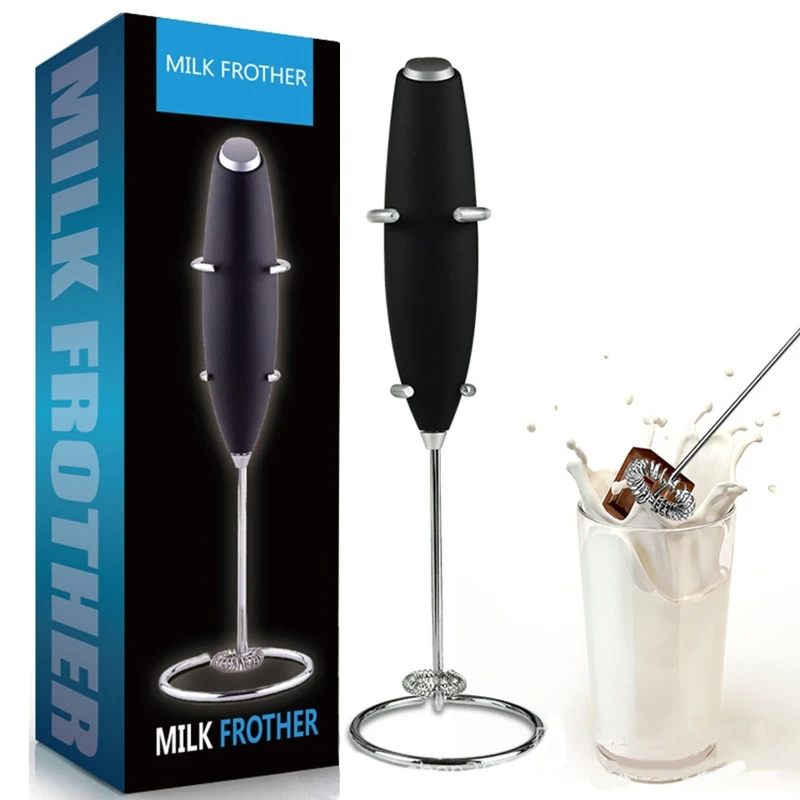 

Milk Frother Handheld Foam Maker Whisk Drink Mixer Mini Foamer for Lattes Cappuccino Frappe Milk Hot Chocolate 2022 New