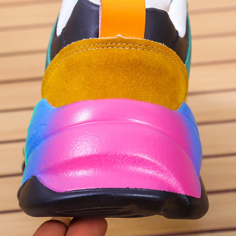 Модные женские кроссовки обувь для бега Женская красочная Повседневная Удобная