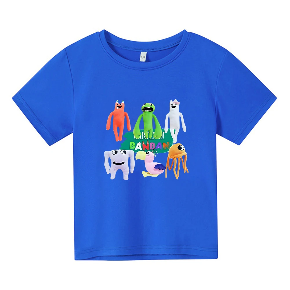

Garten of Banban Hot Game Print T-shirt Boys and Girls Kawaii Cartoon Tee-shirt Casual Short Sleeve Pure Cotton Tshirts Summer
