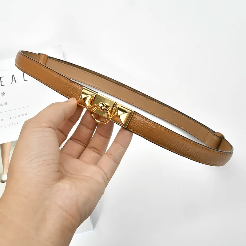 

New Ladies Casual Leather Lazy Belt Women's Waist Chain Waist Jewelry Slim High Quality Thin Belt Length Can Be Adjusted At Will