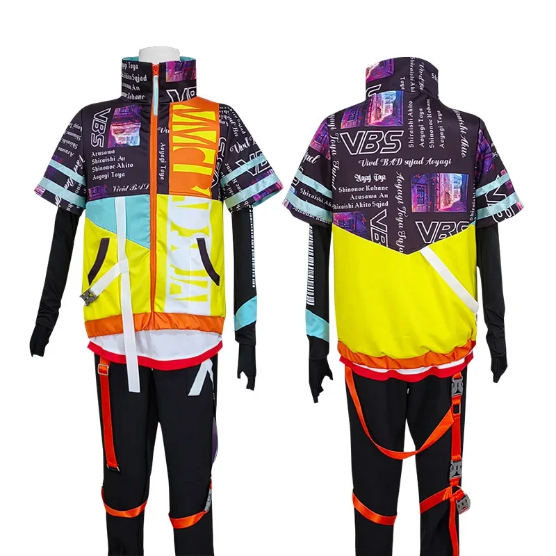 Aoyagi Toya Косплей Костюм Аниме Проект Sekai Colorful Stage Feat Vivid BAD SQUAD Топ Куртка Выступление