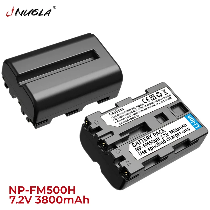 

NP-FM500H 2Pack Replacement Battery 3800mAh for Sony Alpha A57/A58/A65/A68/A77/A99/A100/A200/A300/A500 。Compatible with original