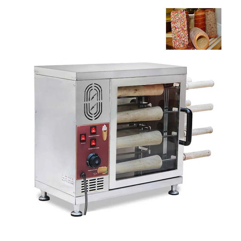 

8 &16 Rollers Commercial 110v 220v Electric Ice Cream Cone Chimney Cake Kurtos Kalacs Grill Roll Oven Maker Machine