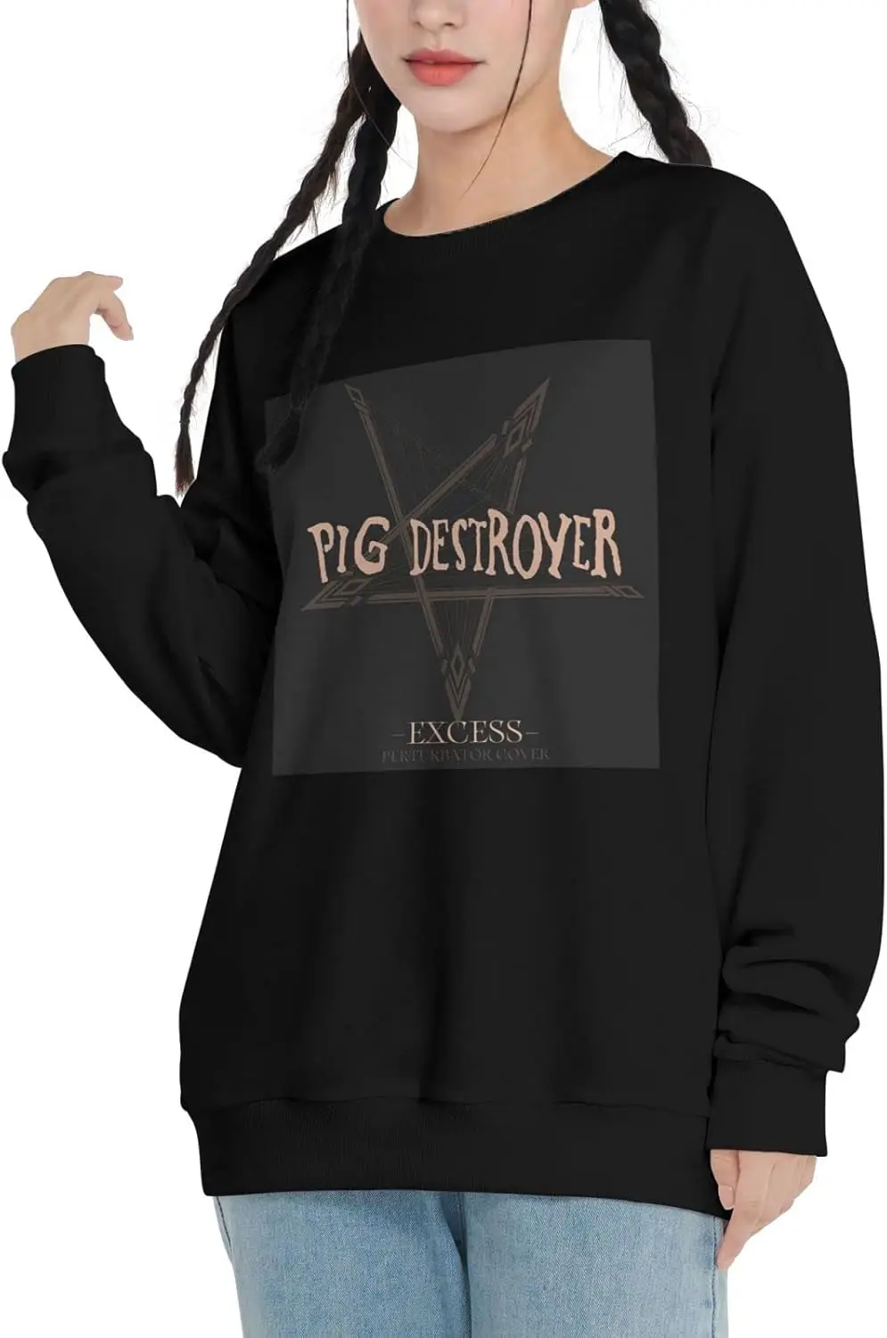 Толстовка Мужская/Женская с длинным рукавом и круглым вырезом