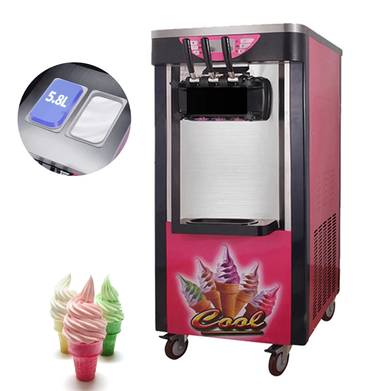 

Commercial Soft Ice Cream Machine 3 Flavor Taylor Sweet Cone Vending Machine Soft Serve Ice Cream Maker