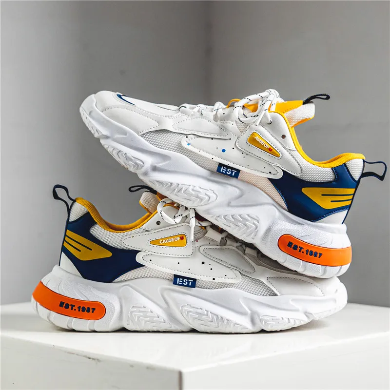 2023 Fashion Platform Sneakers Men Street Hip Hop Casual Sneakers Men Summer Breathable Mesh Male Jogging Shoes