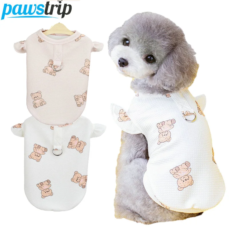 

Summer Pet Dog T-Shirt Breathable Dog Clothes for Small Dogs D-Ring Puppy Clothes Cute Chihuahua Yorkies Clothing Pet Product