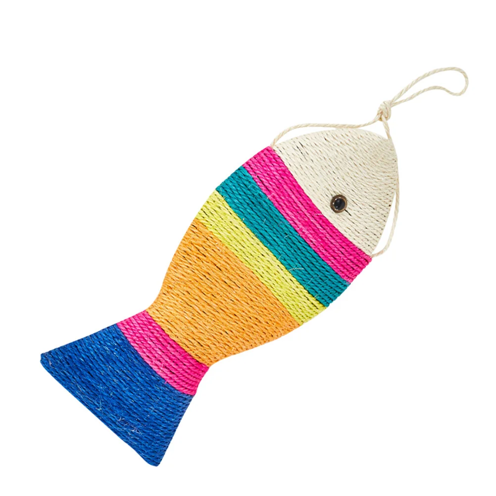 

Fish Kitten Toys Hanging Fish Scratch Board Sisal Kitten Toys
