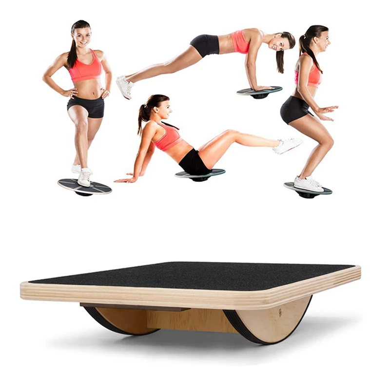 

Yoga Exercise Butt Training Balancer Adult Balance Board Rehabilitation Exercise Wooden Balance Board Children's Fitness