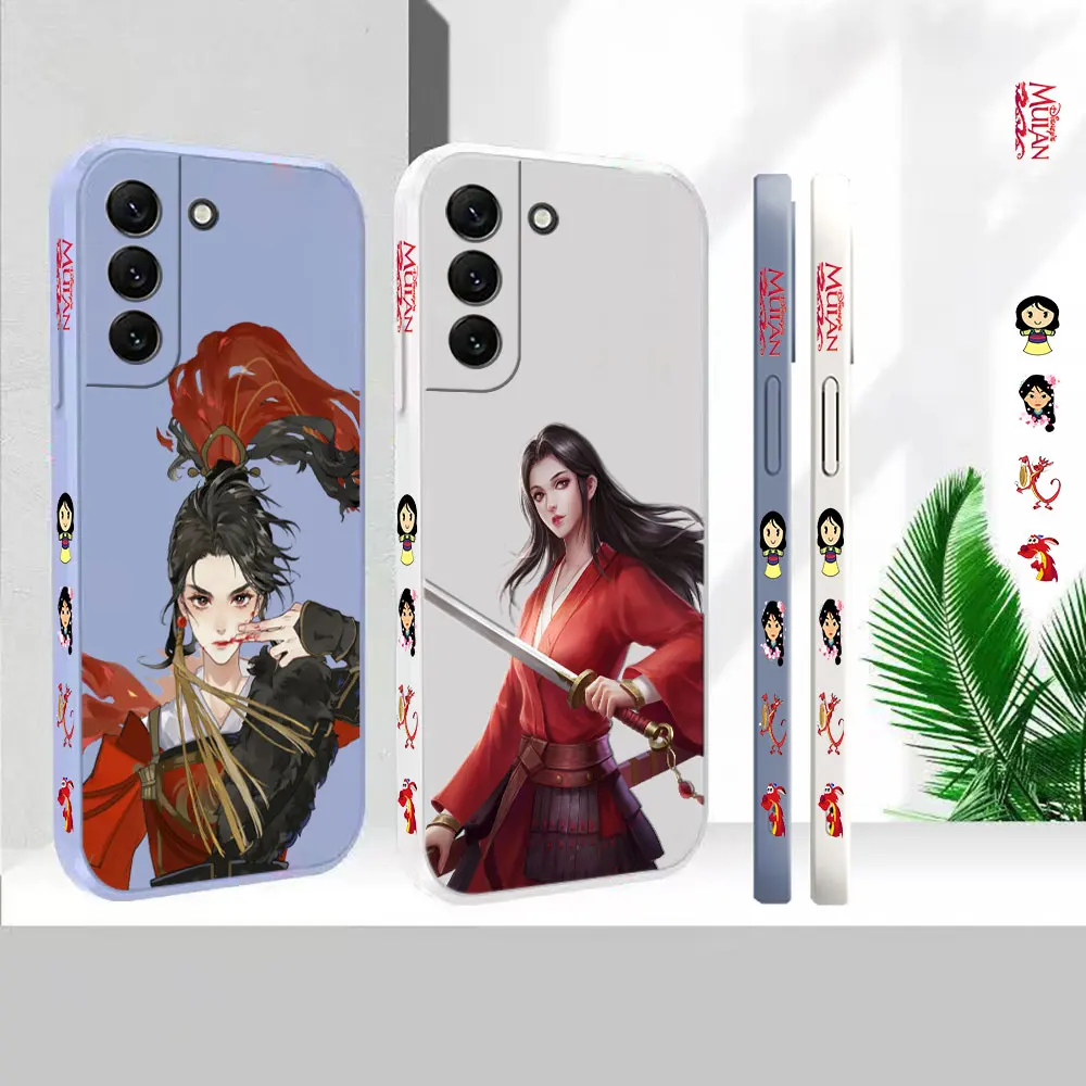 

Anime Lovely Mulan Film Case For Samsung Galaxy S23 S22 S21 S20 FE Ultra 5G S11 S11E S10 S10E S9 Plus Liquid Silicone Case Cover