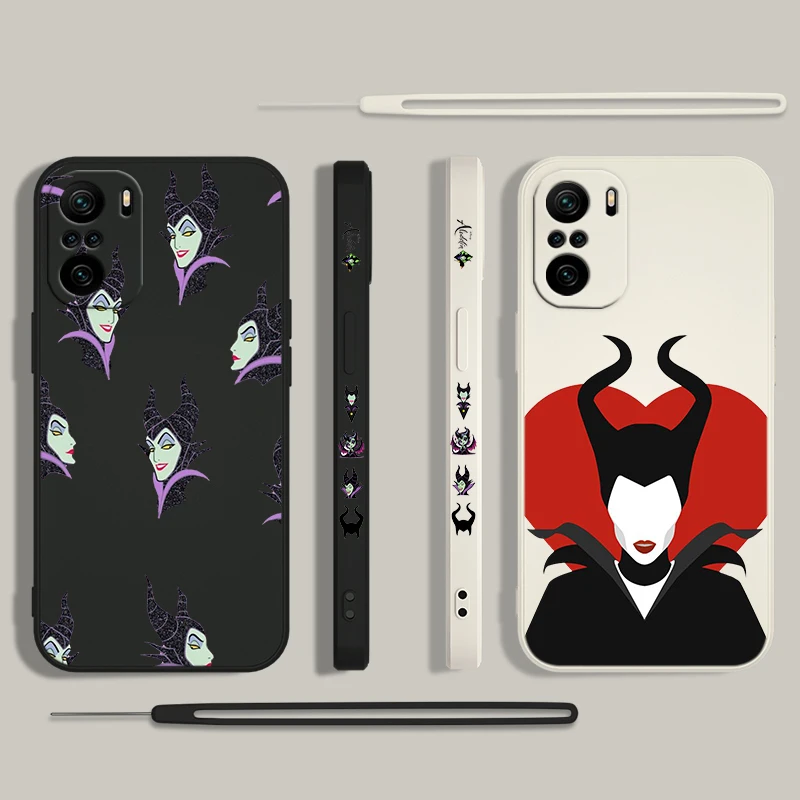 Disney Maleficent для Xiaomi Redmi Note 13 12 12Pro 11 11S 11T 10S 10 Pro Plus 5G чехол телефона с жидкой левой