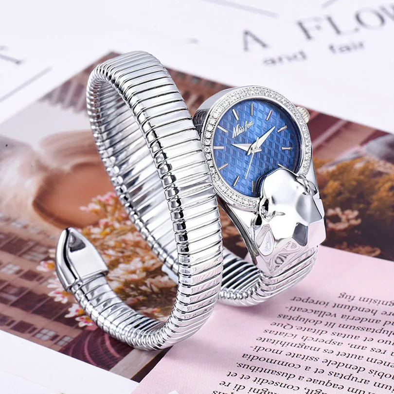 

Fashion Snake Watch For Women Luxury Brand Classic Design Women's Watch With Diamond Clock relogio feminino 2022 Drop Shipping