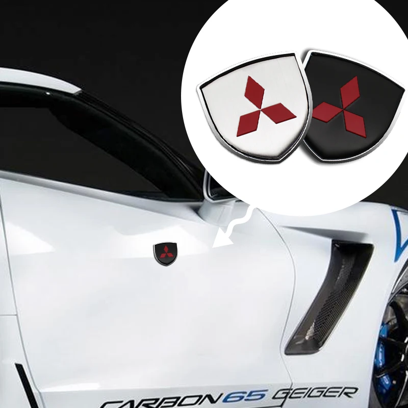 

Car Decoration 3D Metal Alloy Badge Body Logo Sticker Decal For Mitsubishi Lancer EX 10 Lancer X Outlander ASX Colt Pajero Sport