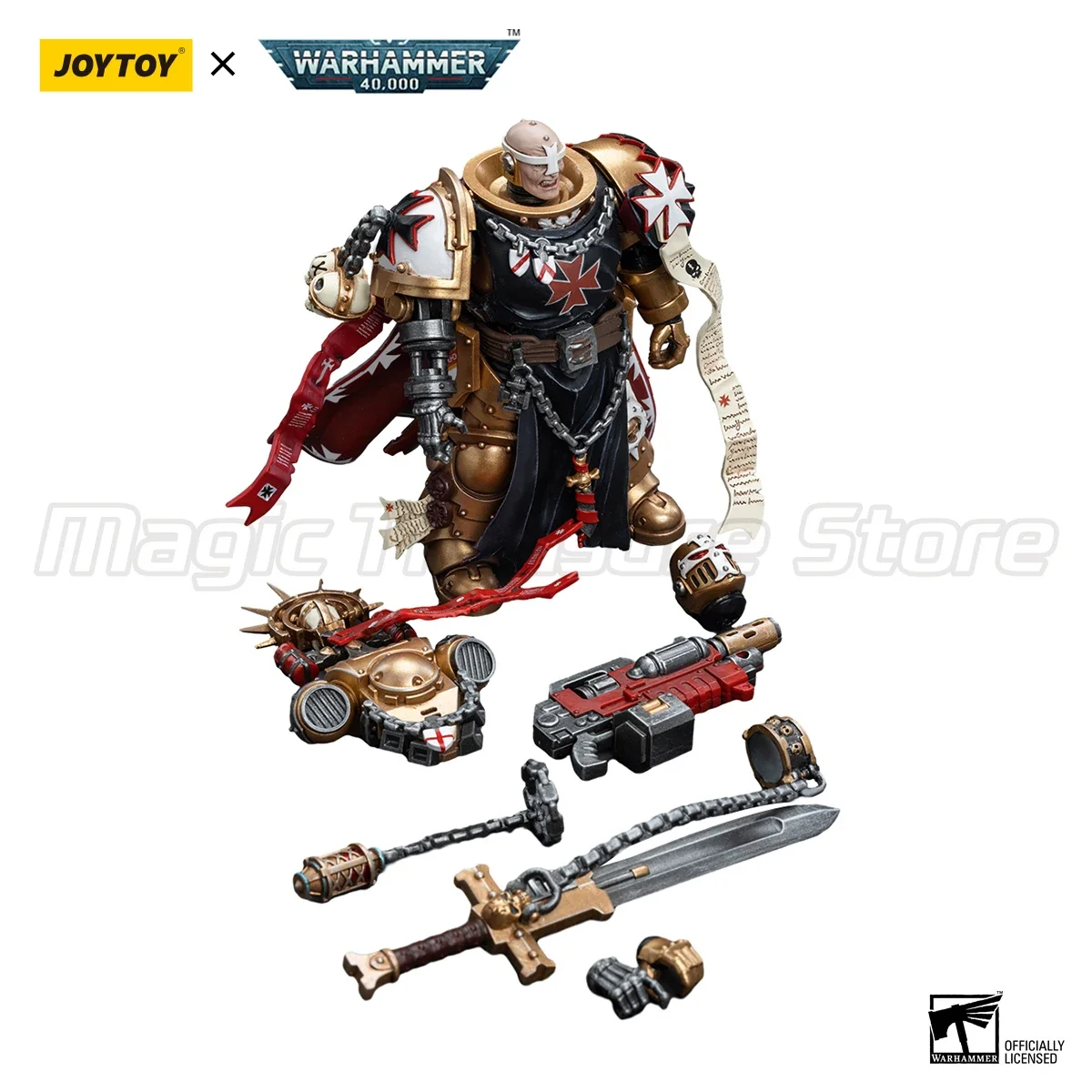 【MT】H124mm JOYTOY 118 Фигурка Warhammer 40K Black Templars High Marshal Helbrecht, модель, игрушка, коллекционный подарок (art.: 3920dbf2db5b2) - 3920dbf2db5b2