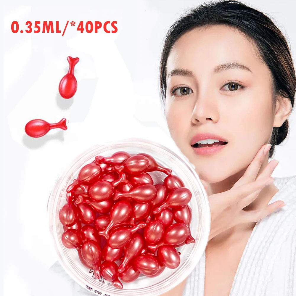 

40pcs/Bottle Caviar Capsules Cream Fullerene Moisturizing Anti-aging Anti-wrinkle Skin Lifting Essence Face Cream Care