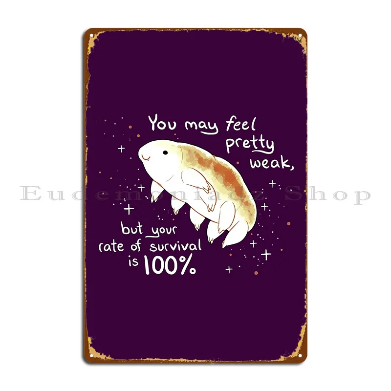 Металлический постер с медведем ваша Степень выживания 100