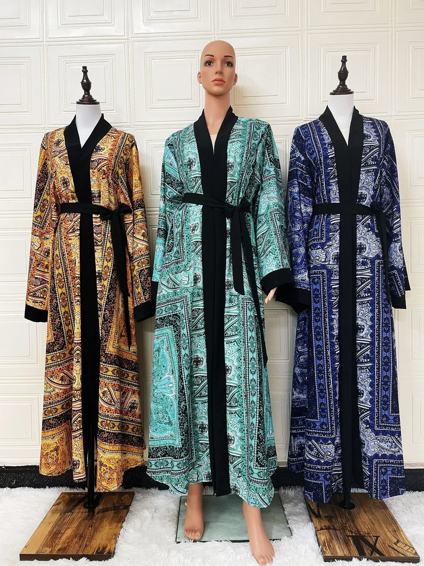 "Платье-макси Рамадан, блестящее, арабское, мусульманское кимоно, хиджаб, Африканский Дашики, длинное платье, платья"