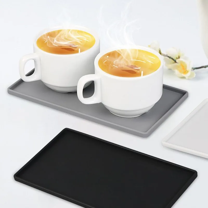 Drain And Filter Silicone Coaster Non-slip Rotatable Holder Mobile Phone Holder Bathroom Soap Tray Mouthwash Coaster images - 6